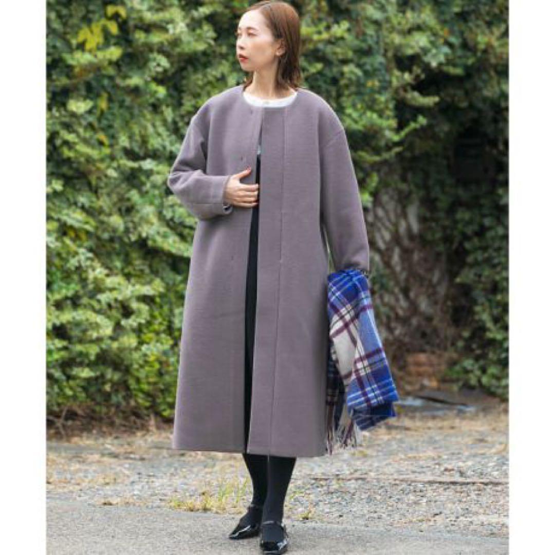 【新品】アーバンリサーチロッソ／Balli ノーカラーコート ウールコート