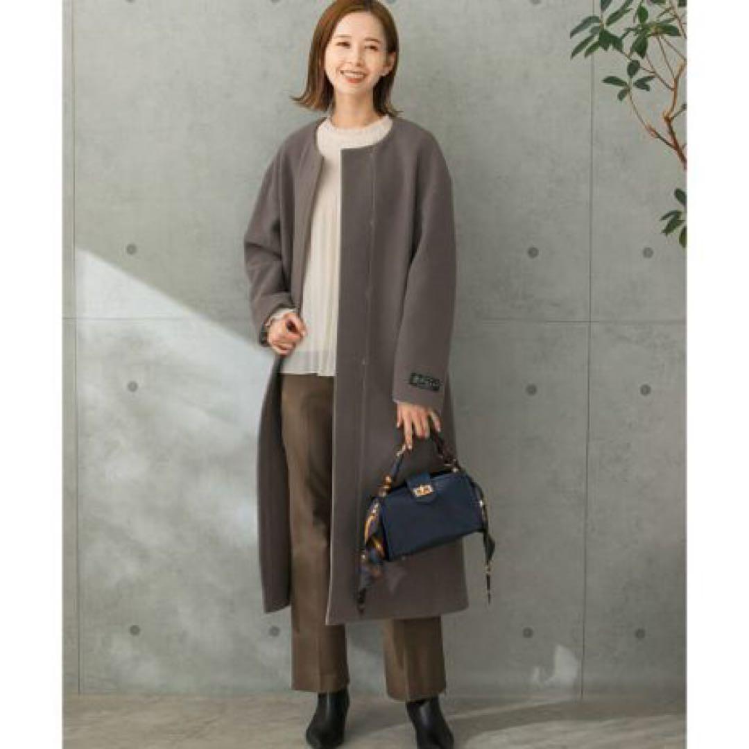 【新品】アーバンリサーチロッソ／Balli ノーカラーコート ウールコート