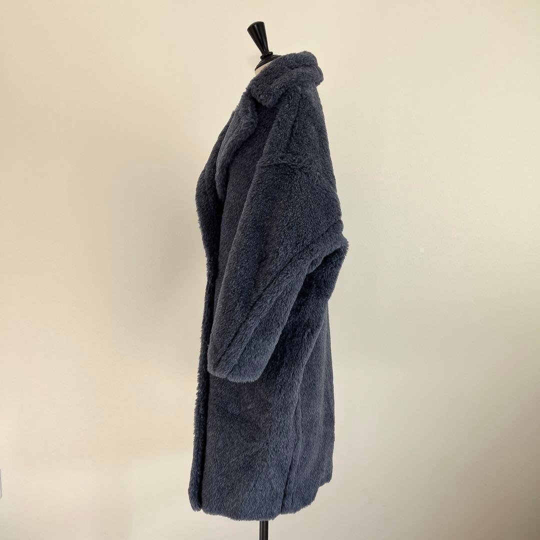 新型最新作❗️ベアロングコート テディコート ネイビー
