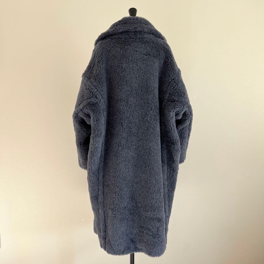 新型最新作❗️ベアロングコート テディコート ネイビー