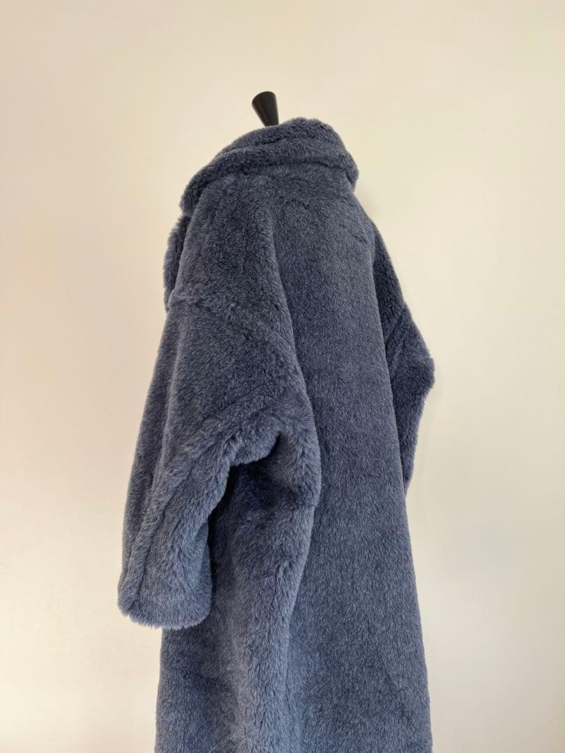 新型最新作❗️ベアロングコート テディコート ネイビー
