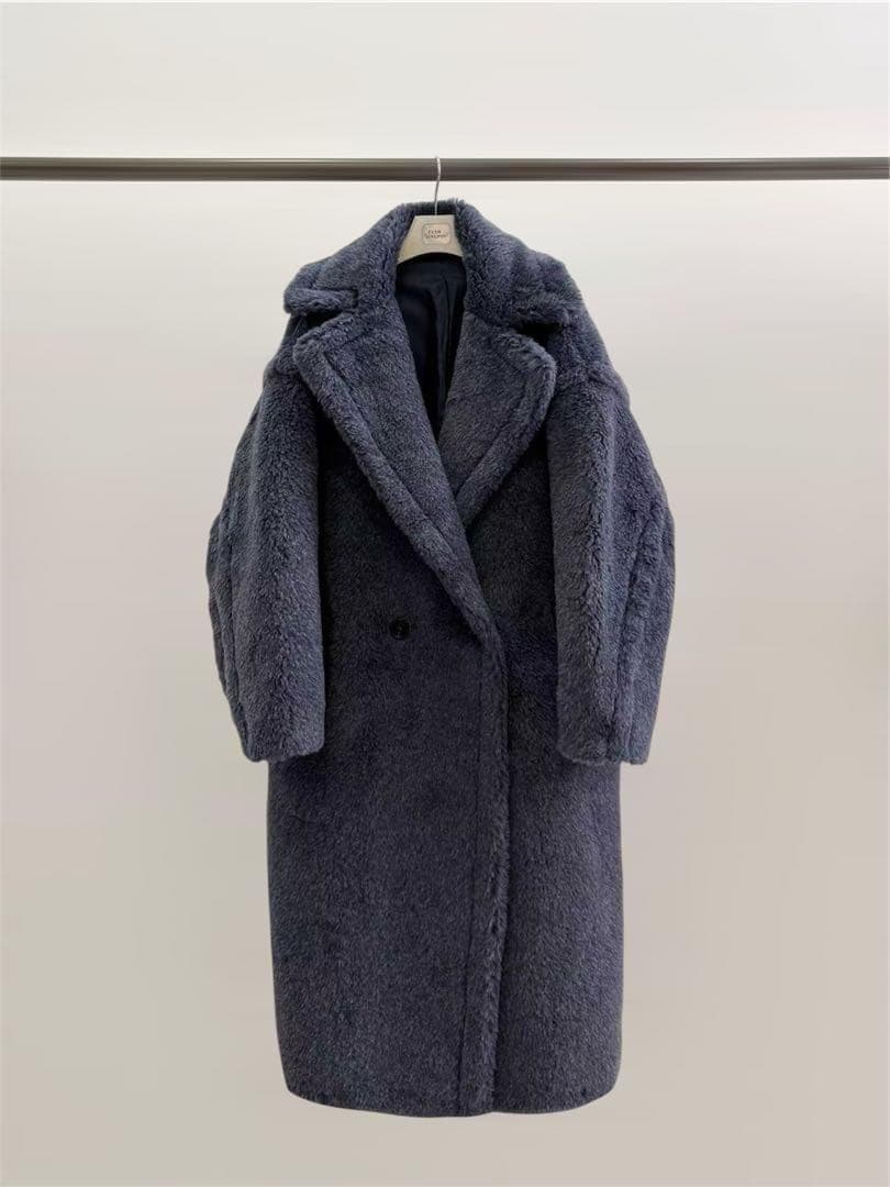 新型最新作❗️ベアロングコート テディコート ネイビー