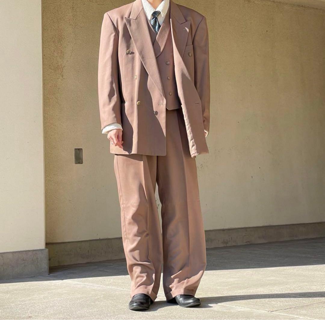 メンズ　スーツ　セットアップ　ヴィンテージ　古着　成人式　菅田将暉