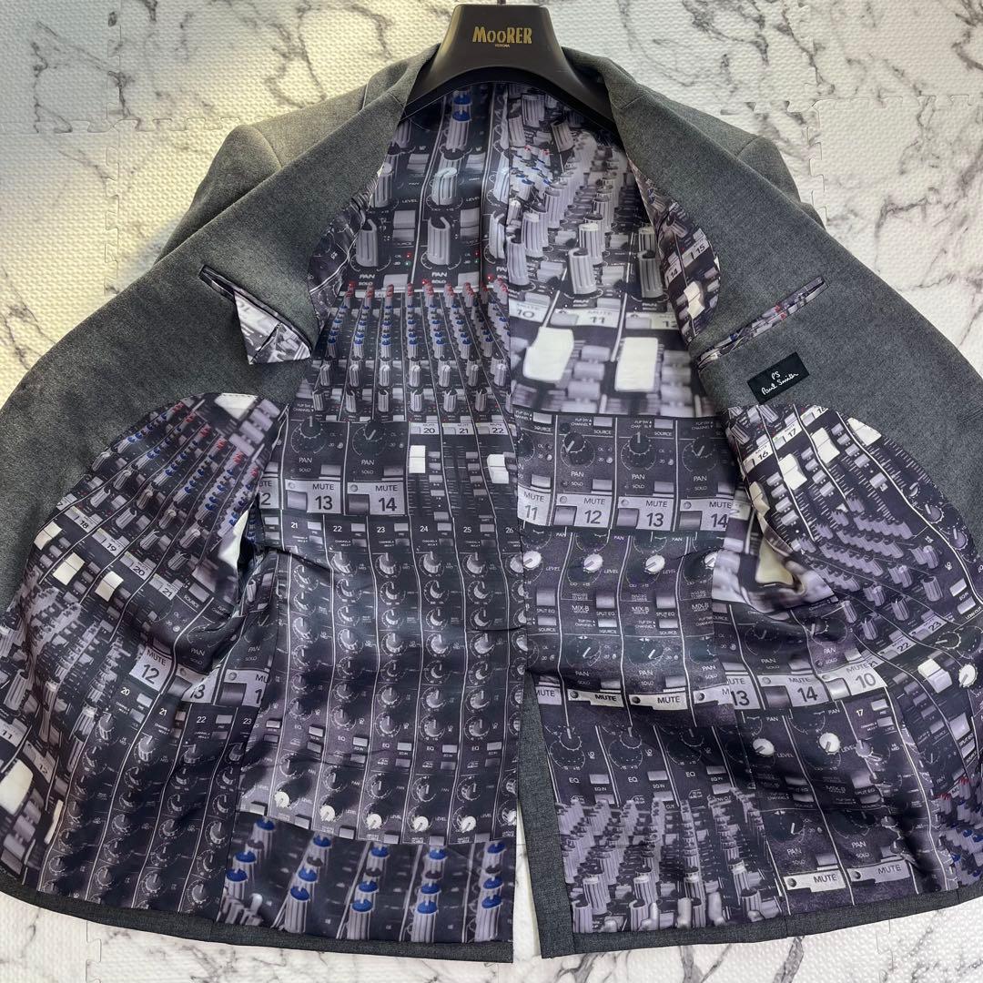 ポールスミス　スーツ　セットアップ　総柄　センターベント　総裏　ミキサー柄