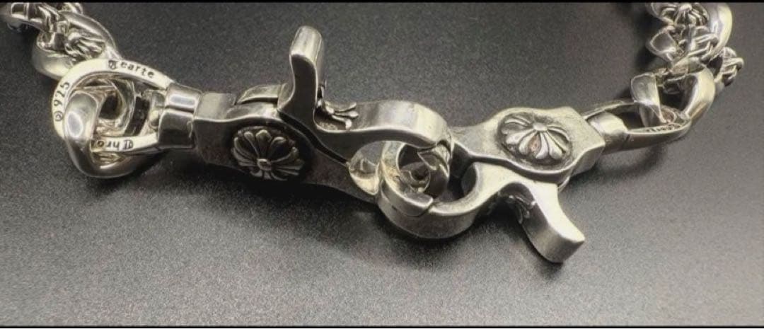 silver925刻印あり　クロスウォレットチェーンタイニーチェーン