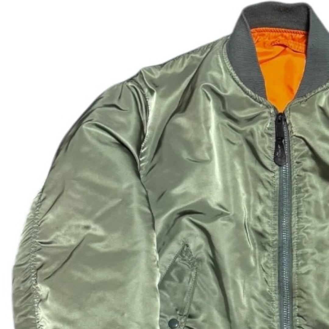 ALPHA 旧タグ 80s USA製 MA-1 ボンバージャケット XL セージ