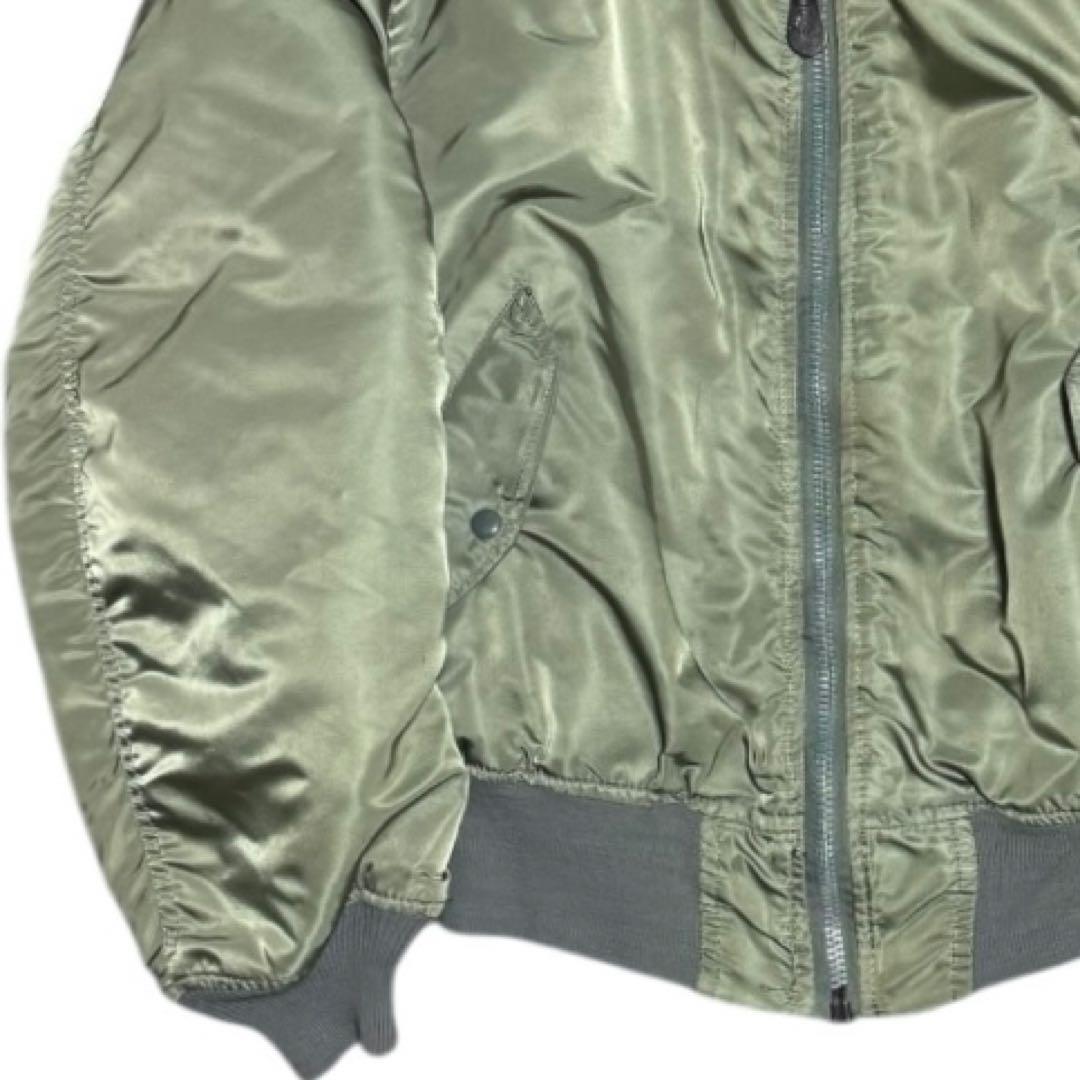 ALPHA 旧タグ 80s USA製 MA-1 ボンバージャケット XL セージ
