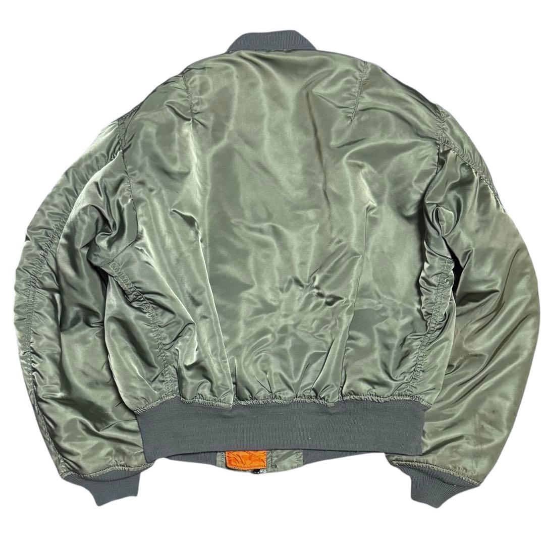 ALPHA 旧タグ 80s USA製 MA-1 ボンバージャケット XL セージ