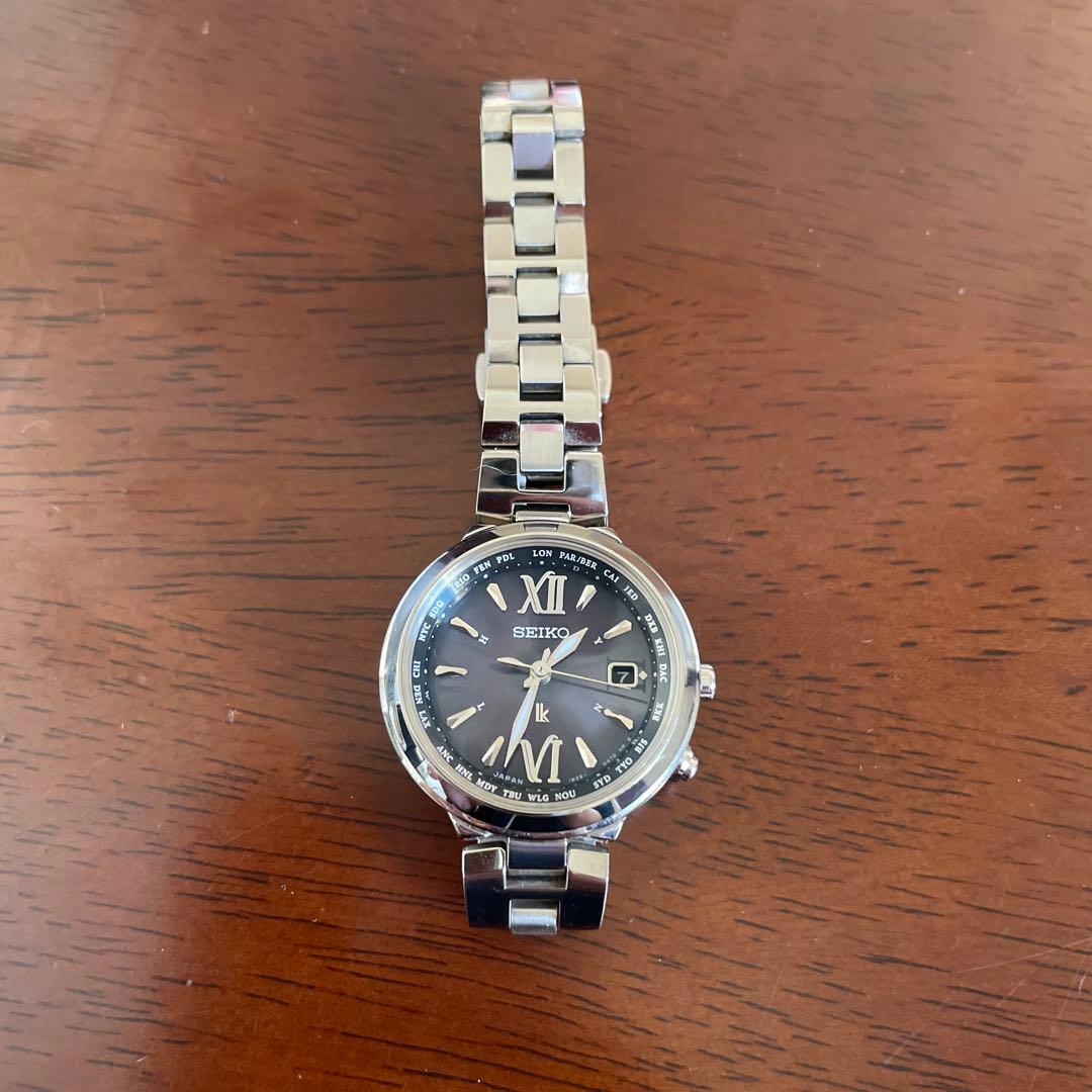 SEIKO ルキア 腕時計 1B25-0AL0 電波ソーラー 黒
