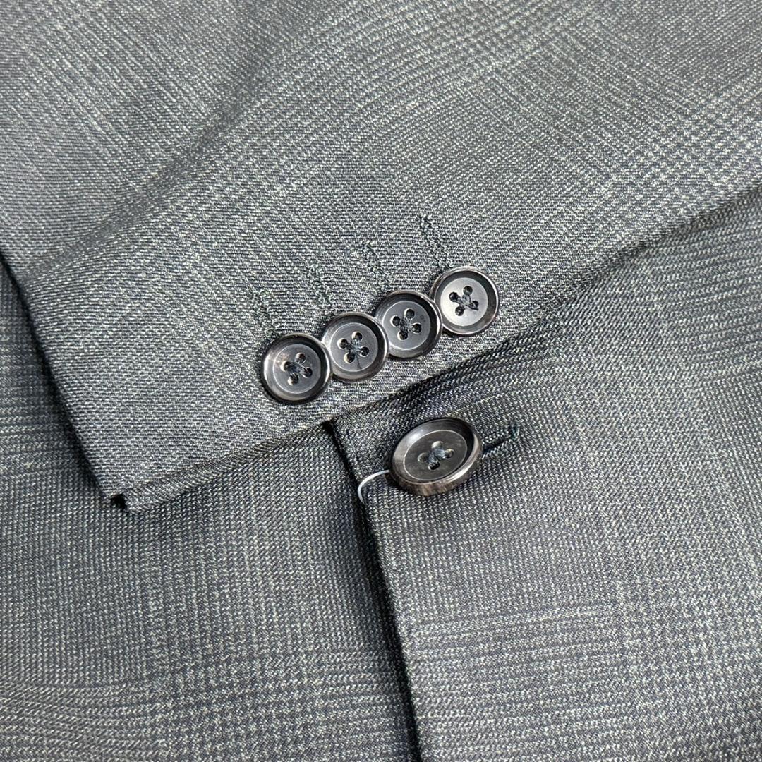 J6414美品ブリッラペルイルグスト DRAGOグレンプレイド3ピーススーツ50