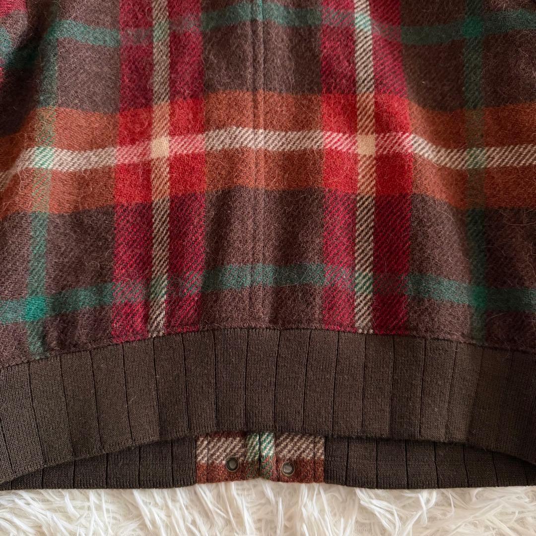 【極美品】【希少】ラルフローレン　ブルゾン　ファー　アルパカ　チェック柄　S