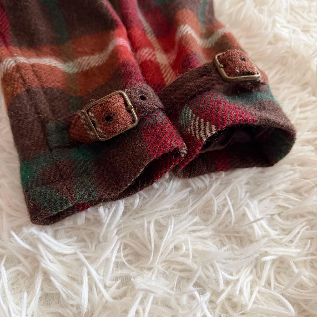 【極美品】【希少】ラルフローレン　ブルゾン　ファー　アルパカ　チェック柄　S