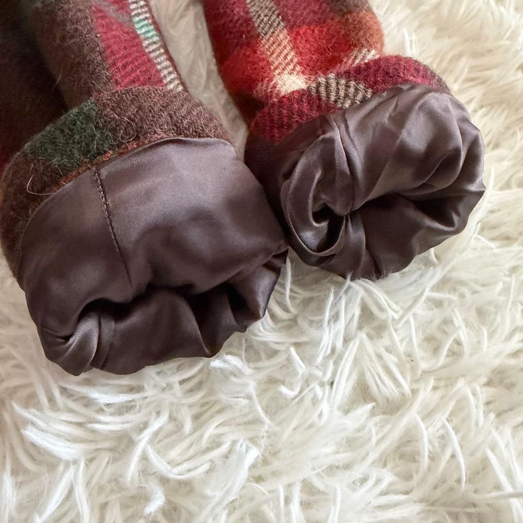 【極美品】【希少】ラルフローレン　ブルゾン　ファー　アルパカ　チェック柄　S