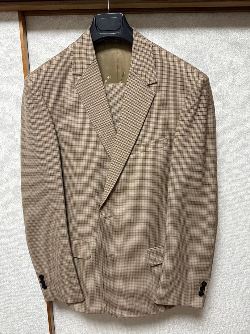 19ss Supreme Plaid Suit Tan M スーツ