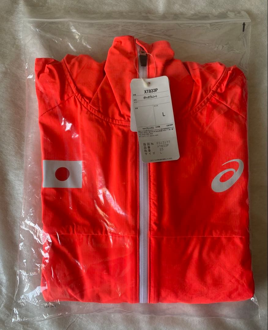 レインコート 雨具 asics L メンズ JAPAN 日本代表 カッパ 未着用