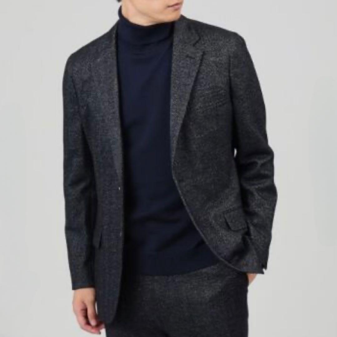 新品タグ付き✨️タケオキクチ BISHU 尾州生地 ヘリンボーン調 ジャケット L