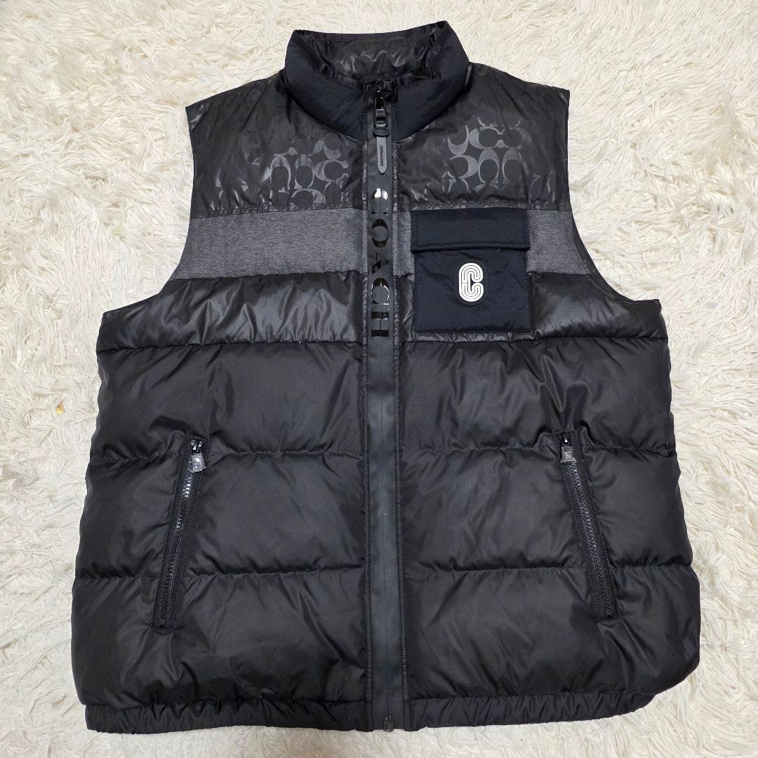 g*n様 COACH　コーチ　シグネチャー　ダウンベスト　ブラック　DWNVST