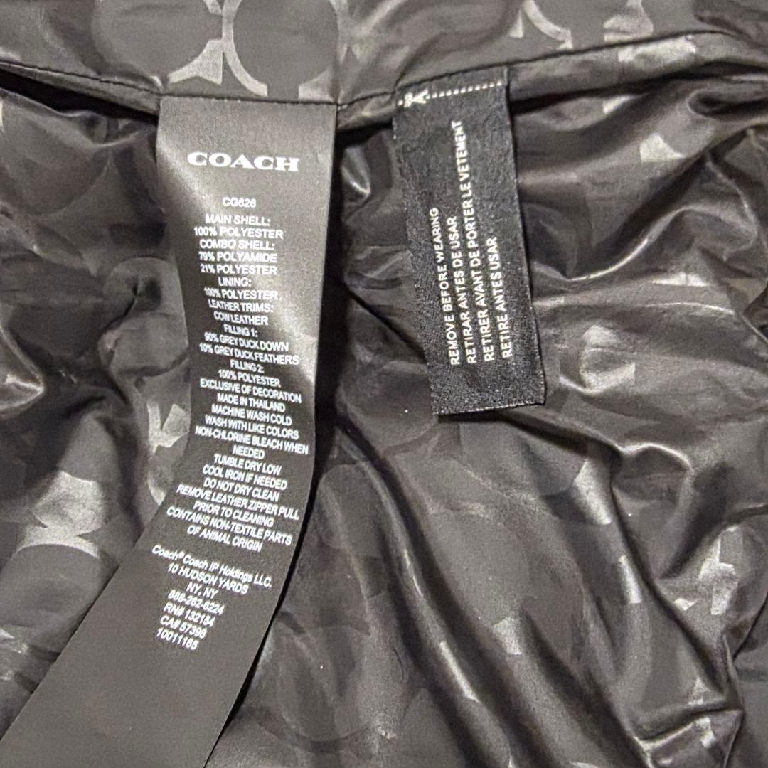 g*n様 COACH　コーチ　シグネチャー　ダウンベスト　ブラック　DWNVST