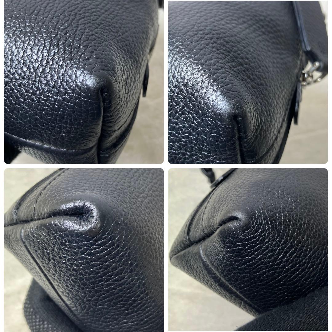 ジャンニキャリーニ✨アリファ S 2way ショルダーバッグ 黒 シボ革 レザー