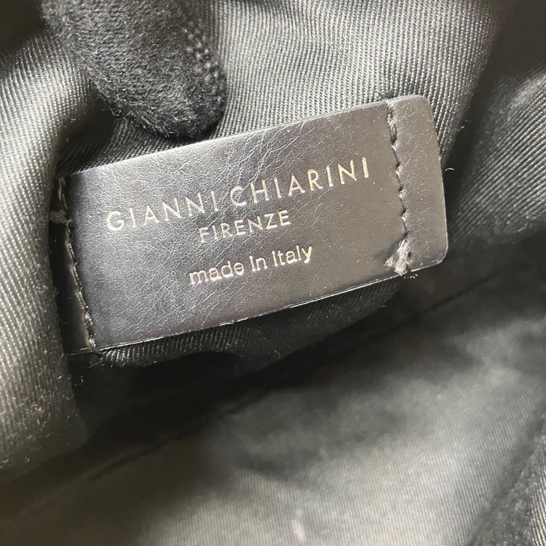 ジャンニキャリーニ✨アリファ S 2way ショルダーバッグ 黒 シボ革 レザー