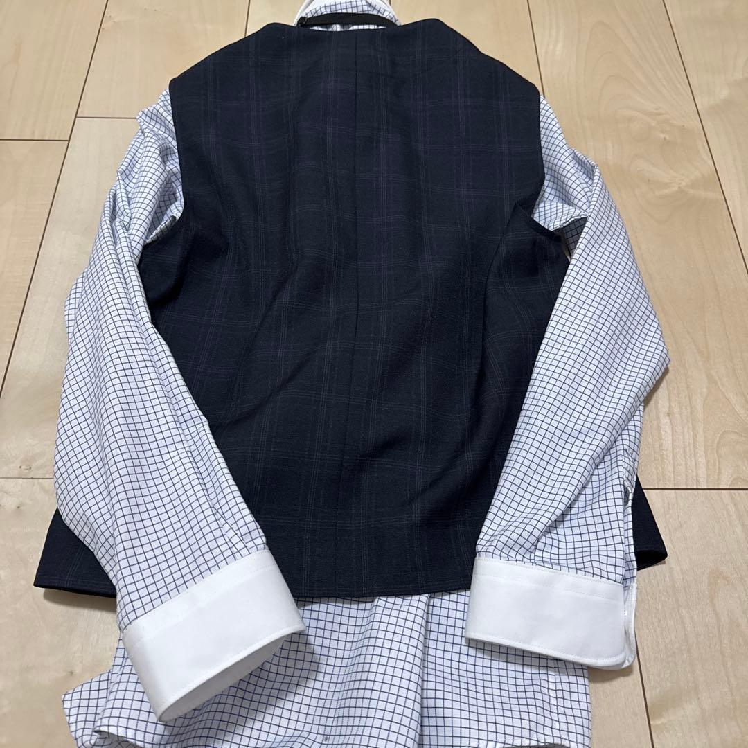 BEAMS DESIGN フォーマルスーツ ３ピーススーツ 卒業式 紺系 160