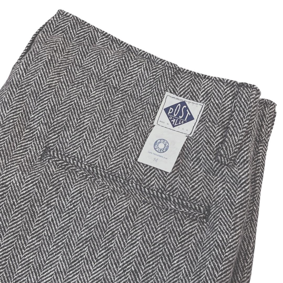 未使用 ポストオーバーオールズ アメリカ製 ヘリンボーンウールトラウザーズ M