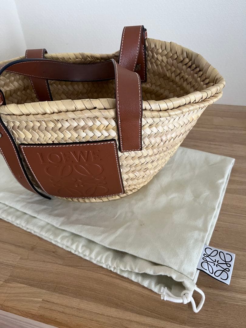LOEWE かごバッグ ストロー ナチュラル