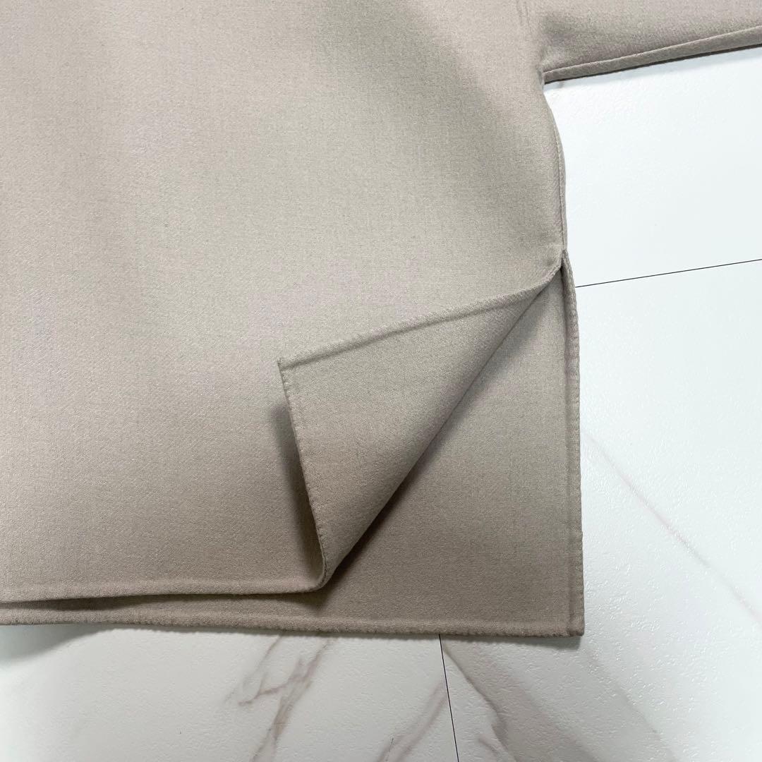 アドーア ライトリバーノーカラージャケット ボックスシルエット ウール 38