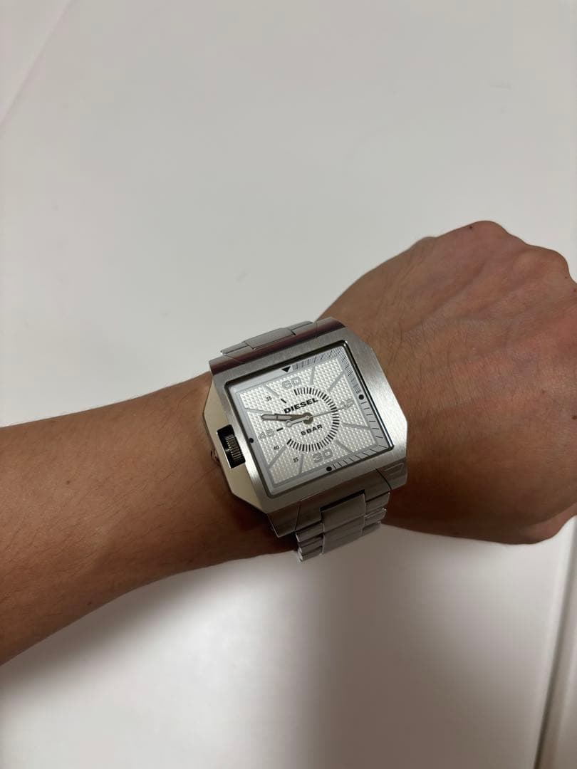【稼働確認済】DIESEL DZ1381 ステンレススチール 時計