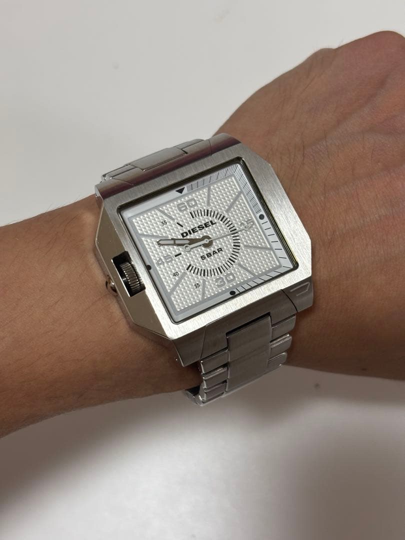 【稼働確認済】DIESEL DZ1381 ステンレススチール 時計