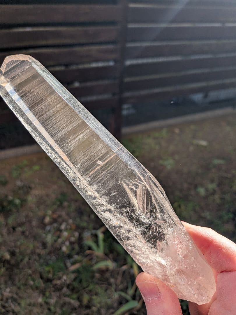 【ミナスジェライス産】大型 レムリアンシード 19cm 315g ワンド 水晶