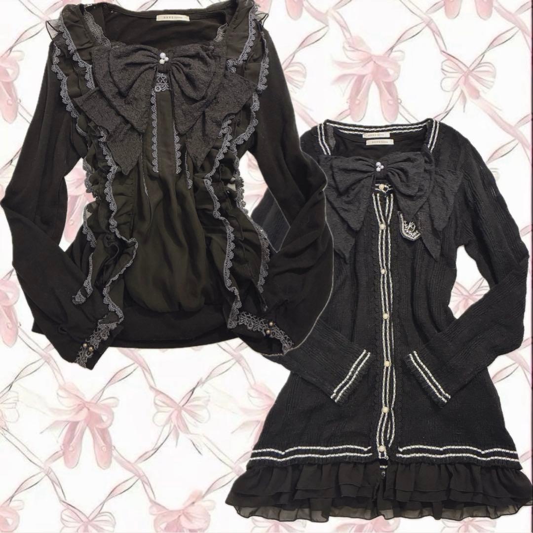 axes femme セット売 姫カジ ビッグリボン グランジ ダークコア 平成