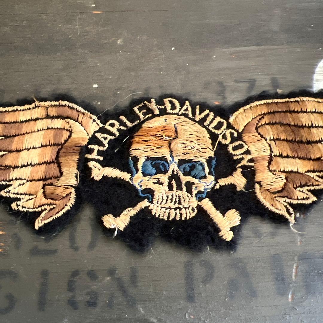 60年代　ビンテージハーレーワッペン　Harley-Davidson スカル