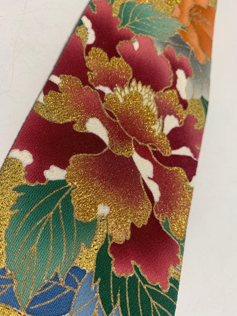 りよーま ★クリスマスパーティーに！ 新品・正絹着物地ネクタイ！