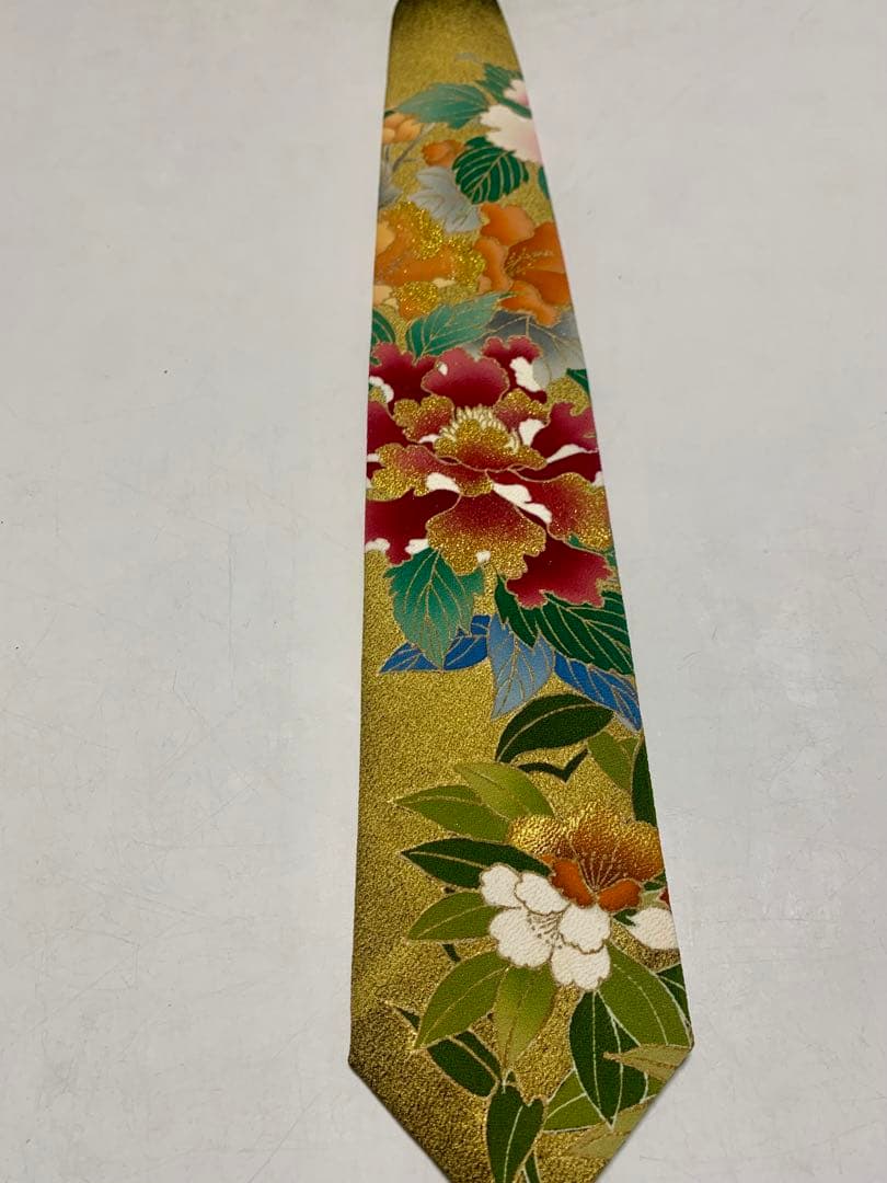 りよーま ★クリスマスパーティーに！ 新品・正絹着物地ネクタイ！