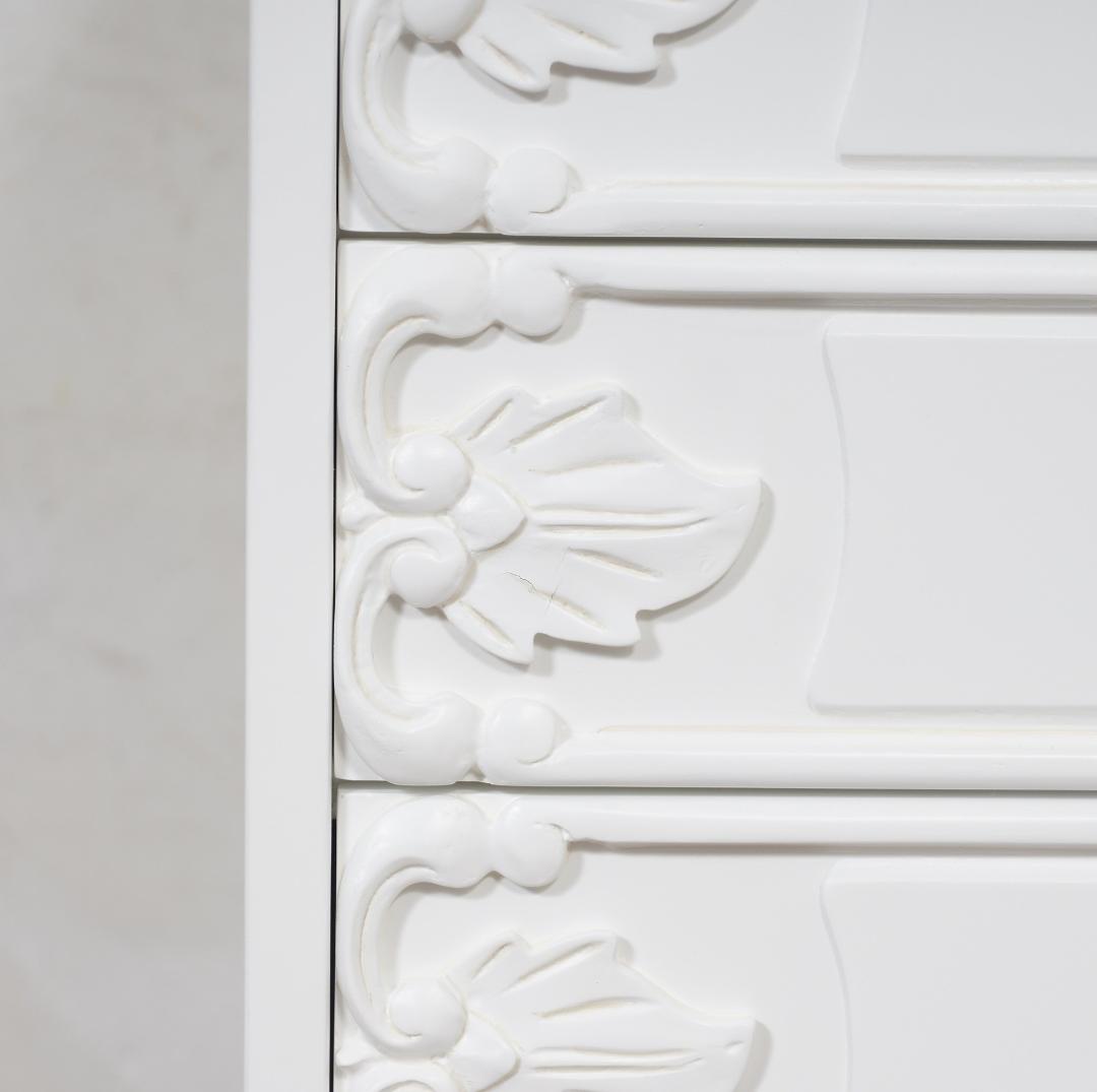 撮影戻り品　ロココ調　ヨーロピアンスタイル 猫脚　チェスト　手彫り彫刻 5段