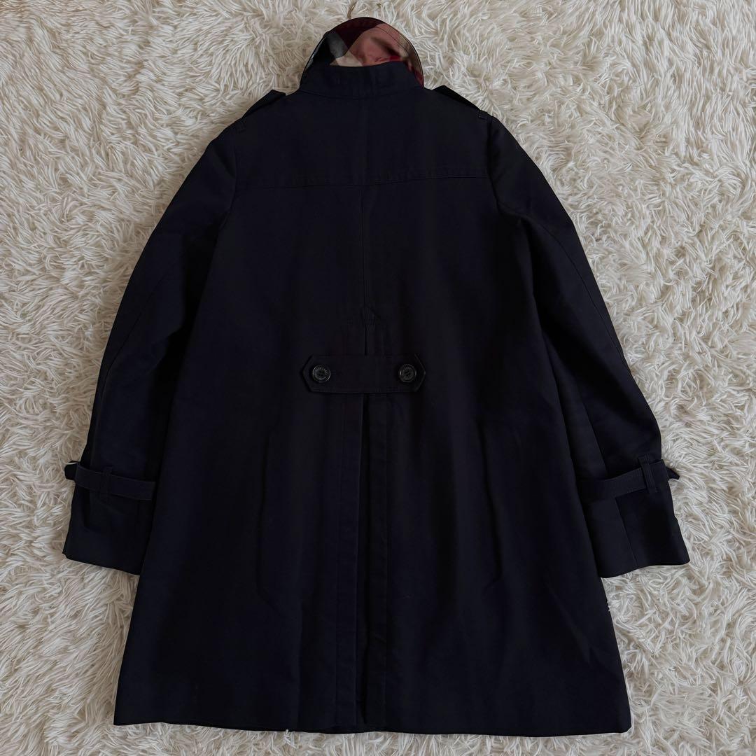 美品　ブルーレーベルクレストブリッジ　シングル　トレンチコート　2way　濃紺