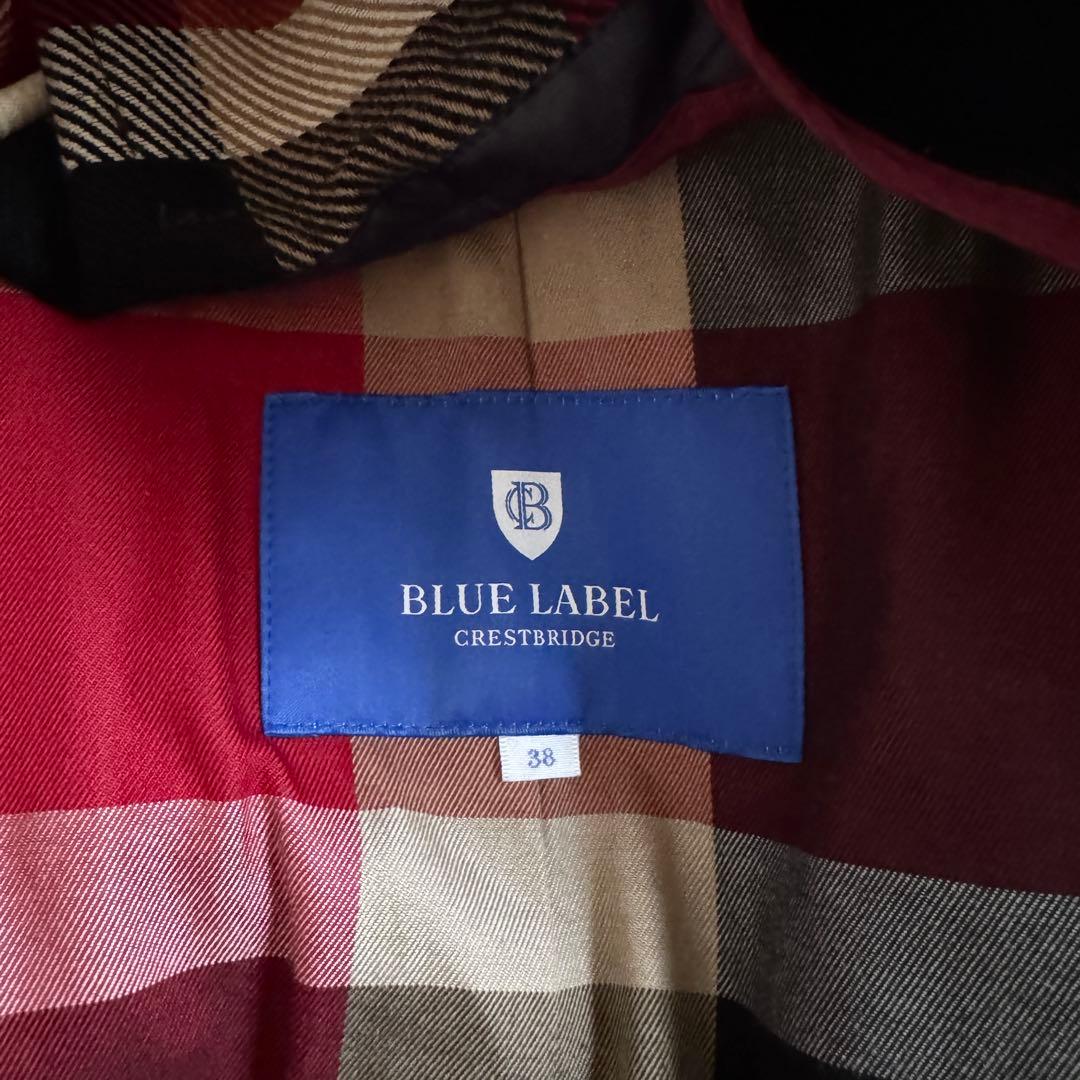 美品　ブルーレーベルクレストブリッジ　シングル　トレンチコート　2way　濃紺