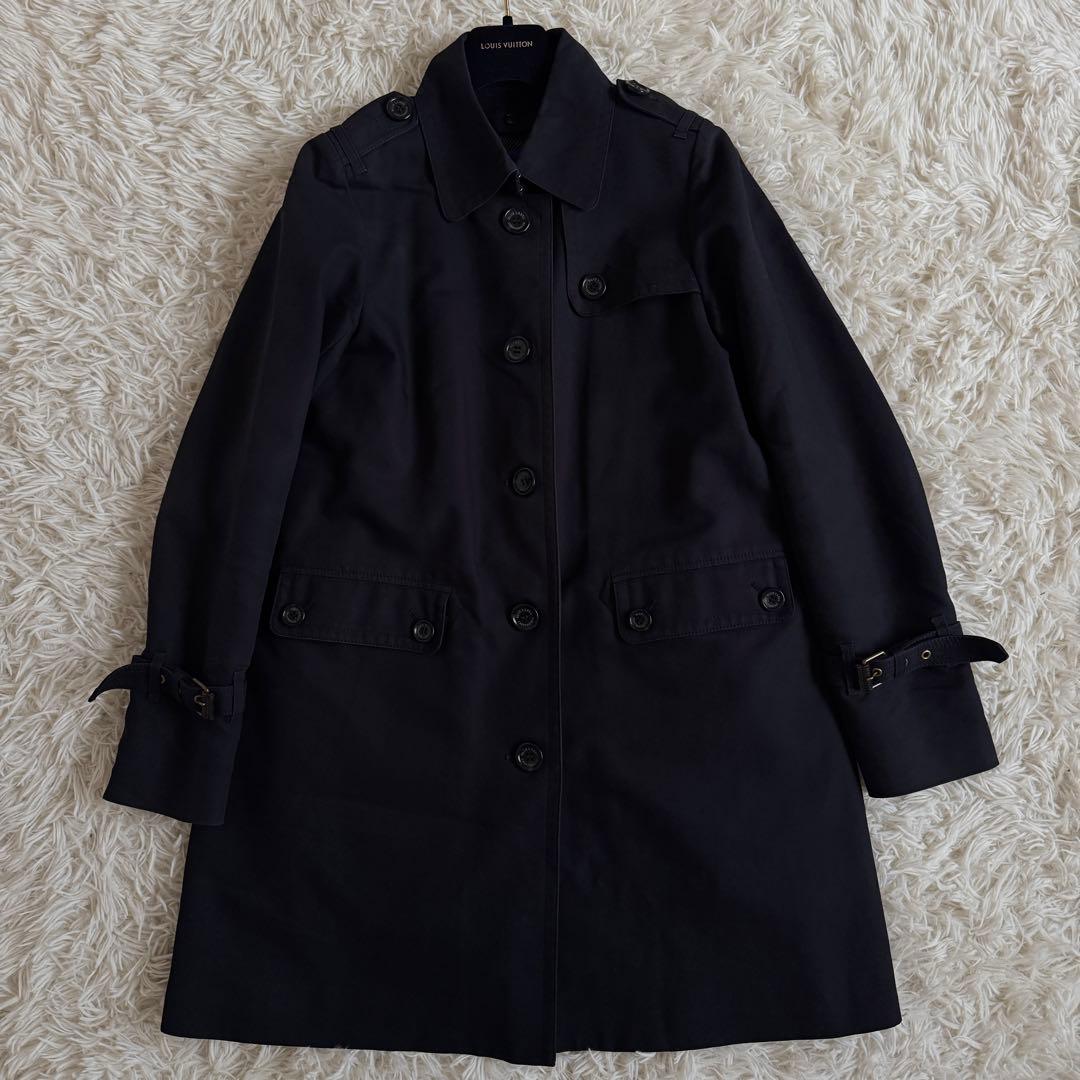 美品　ブルーレーベルクレストブリッジ　シングル　トレンチコート　2way　濃紺
