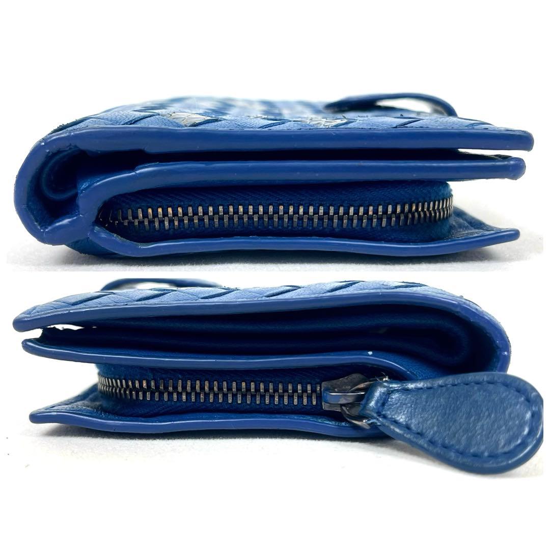 ボッテガヴェネタ　二つ折り財布　イントレチャート　パイソン　ラウンドファスナー