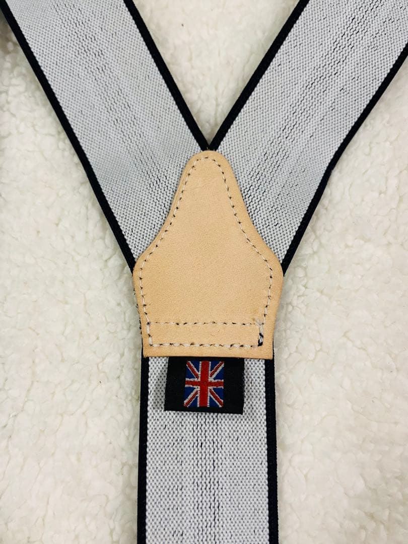 【美品】 THURSTON サスペンダー　ネイビー　ストライプ