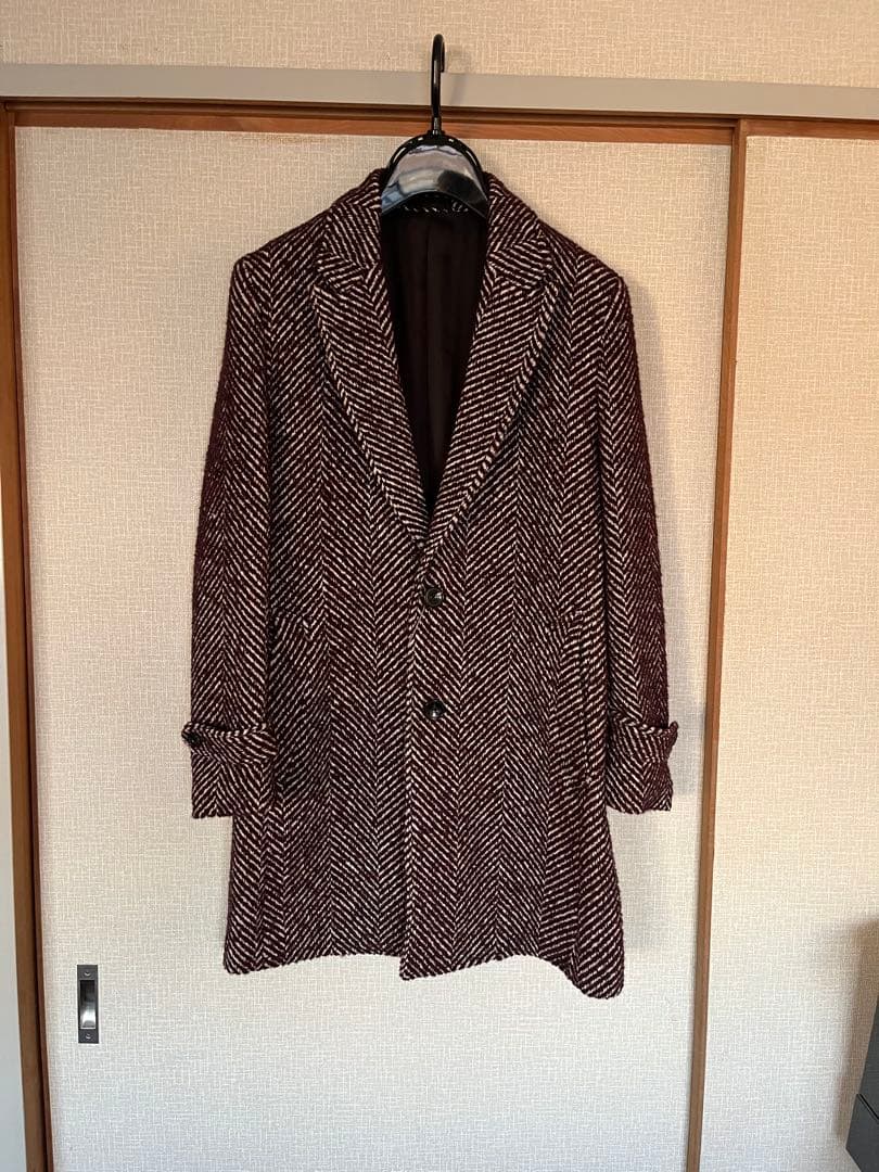 mittea　トルネードマート∴ビッグヘリンボンループツィードコート新品