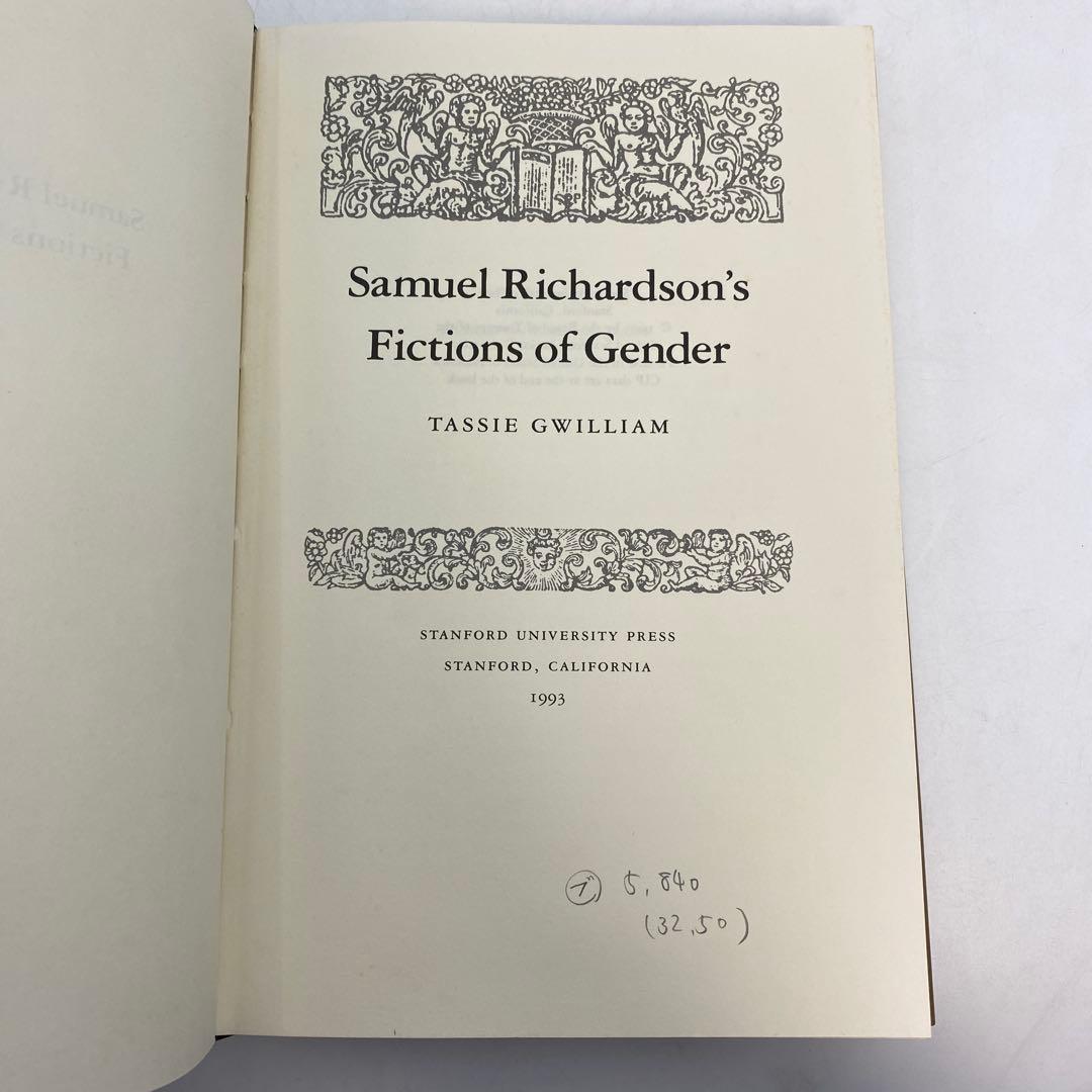 洋書 Samuel Richardson's Fictions of Gender