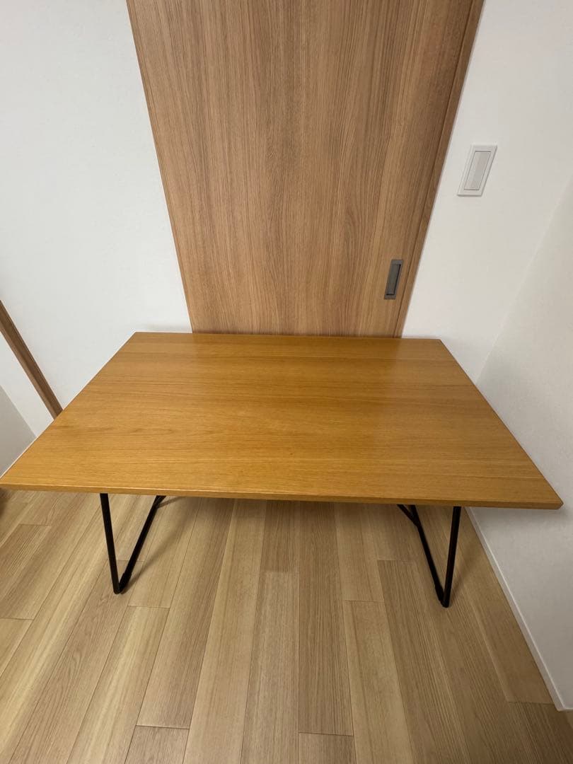 美品　無印良品 木製折りたたみテーブル W120cm