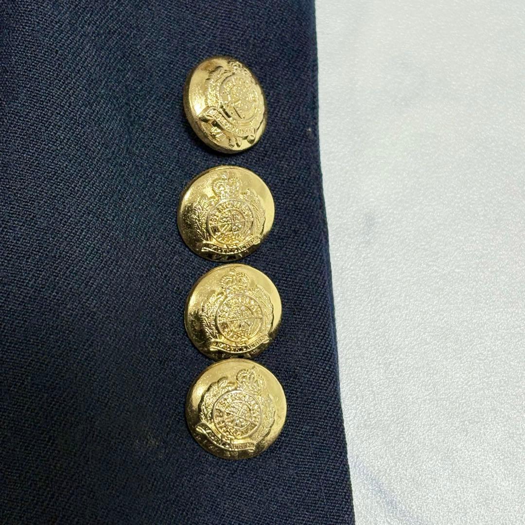 美品 ラルフローレン 金ボタン 紺ブレ ダブルジャケット 10 M相当 ネイビー