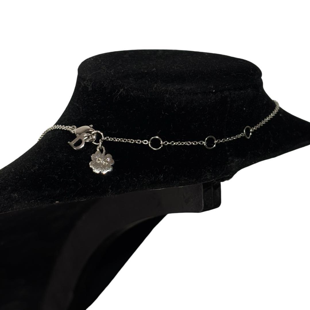 Christian Dior　バタフライモチーフ ネックレス シルバー系