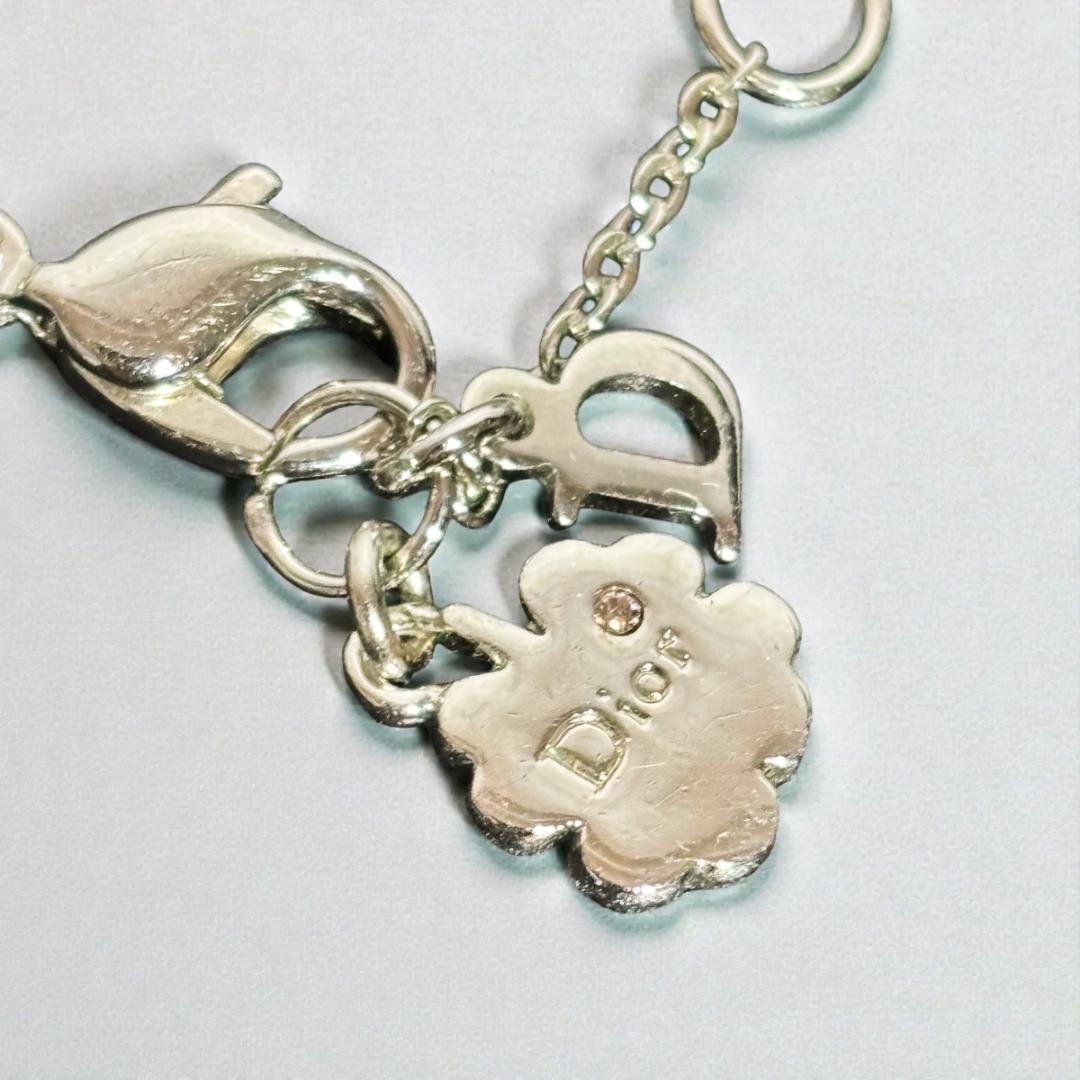 Christian Dior　バタフライモチーフ ネックレス シルバー系