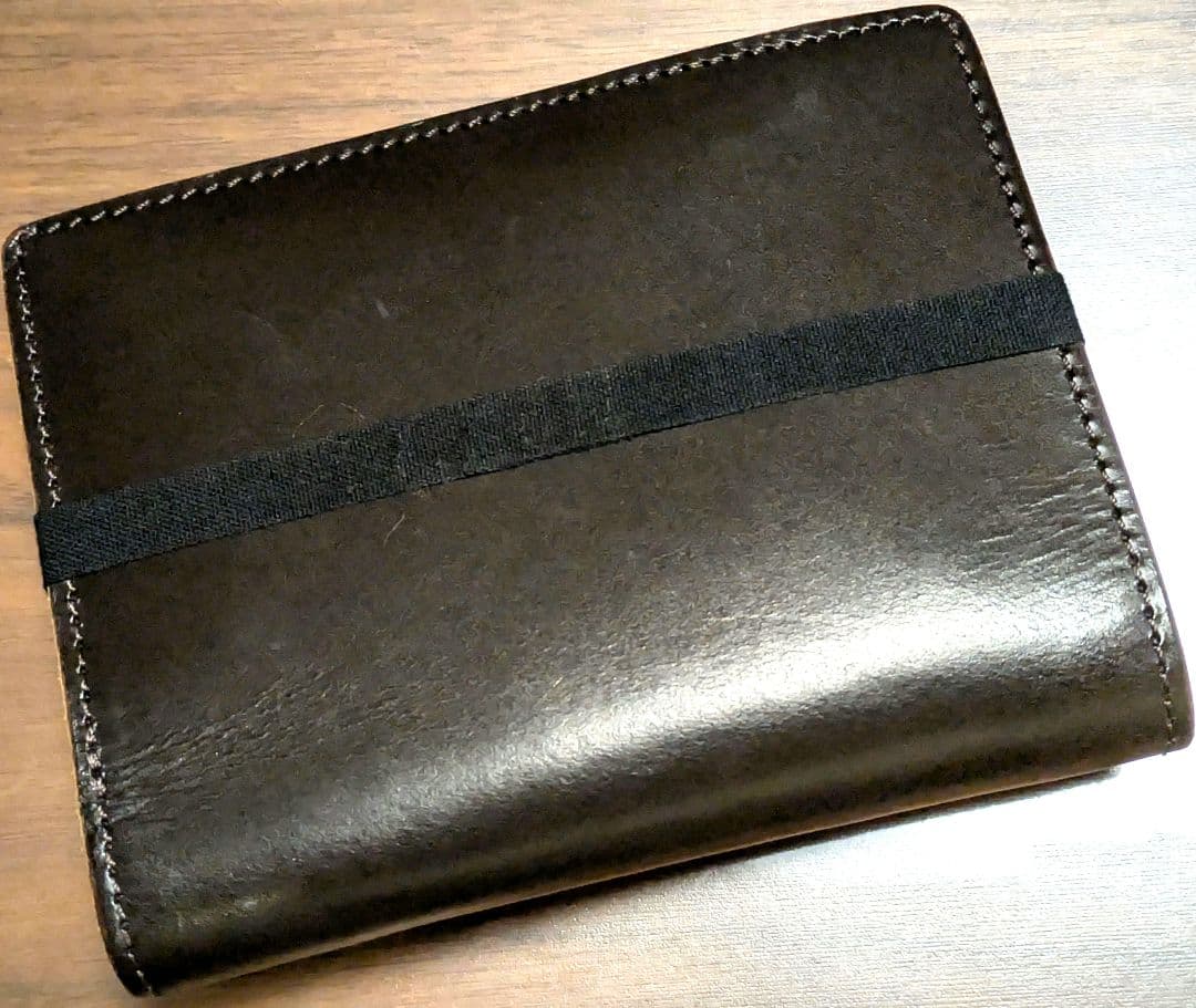 PORTER　CASINO　カジノ　レザー 二つ折り財布 ダークブラウン　美品