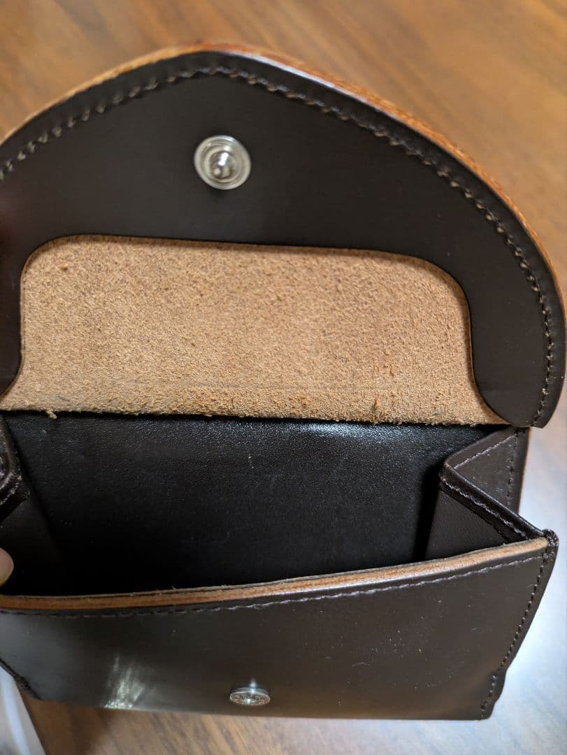 PORTER　CASINO　カジノ　レザー 二つ折り財布 ダークブラウン　美品