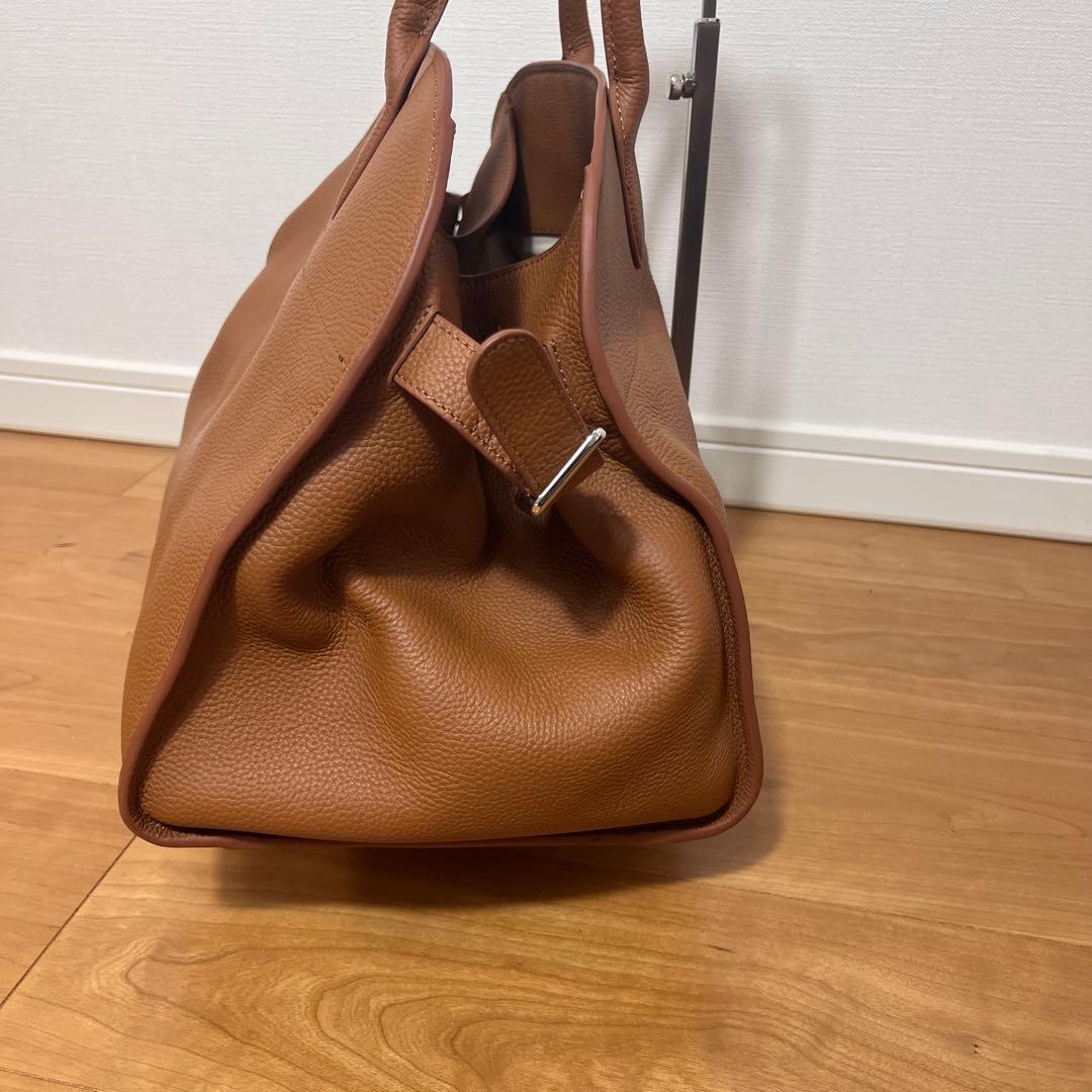 極美品ジストリーキャメル レザー トートバッグ 大容量